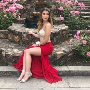 Camille La Vie Red prom dress